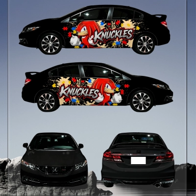 KNUCKLES Customized Car Vinyl Wrap 01