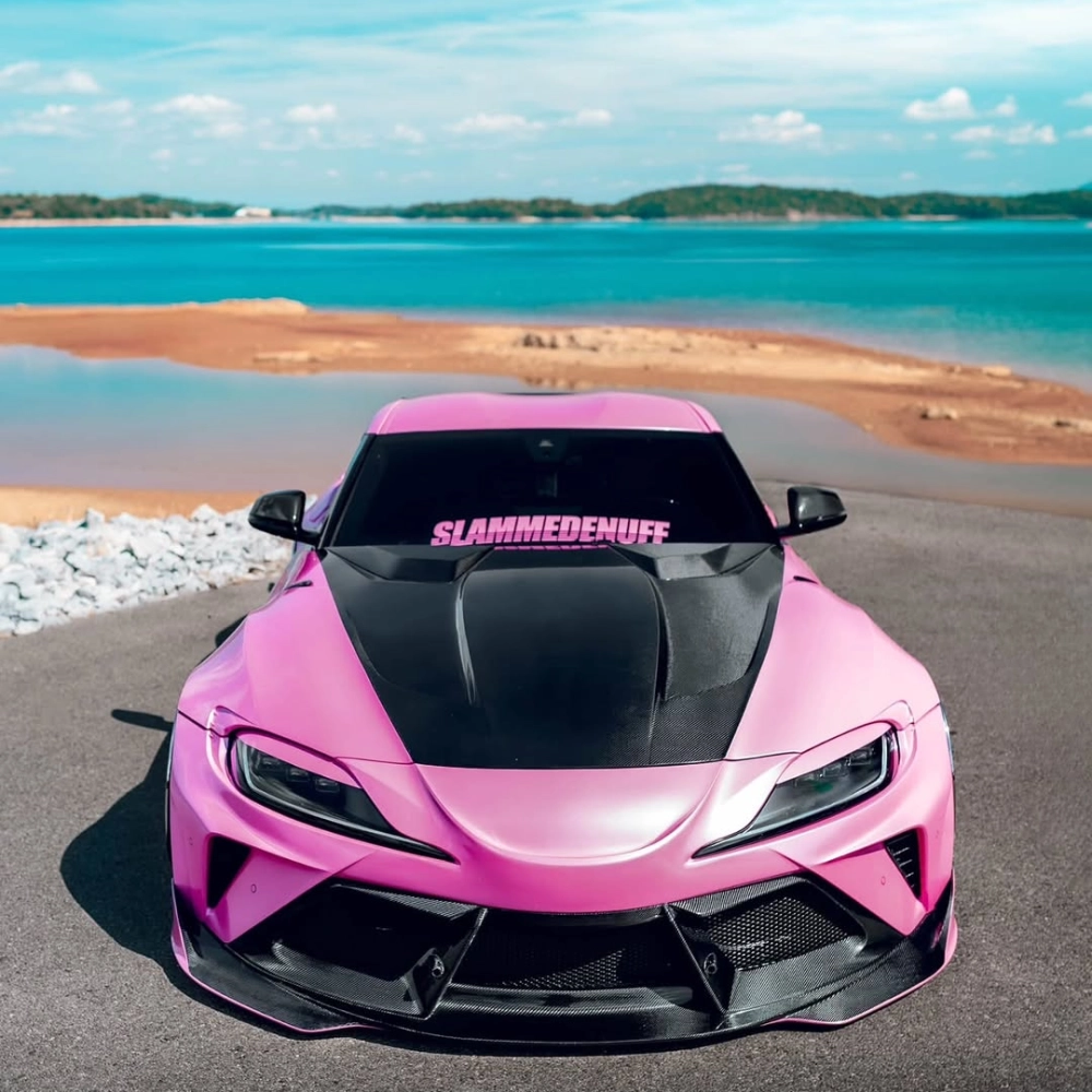 Gloss Metal Paint Shell Pink Car Vinyl Wrap