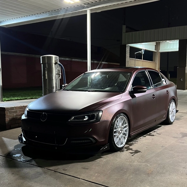 PET Matte Carbon Fiber Forging Red Vinyl Car Wrap