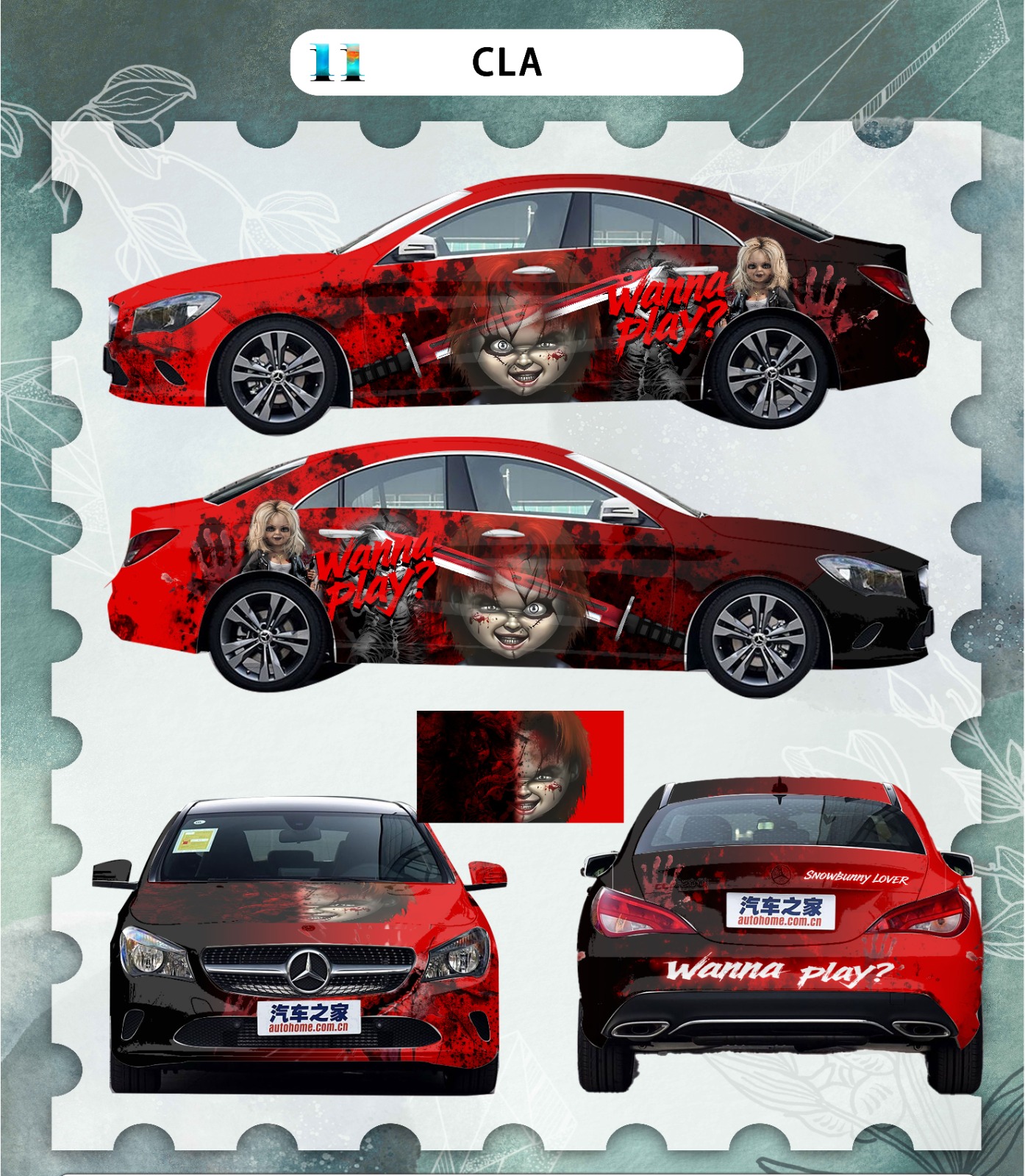 Fear Chucky Customized Car Vinyl Wrap