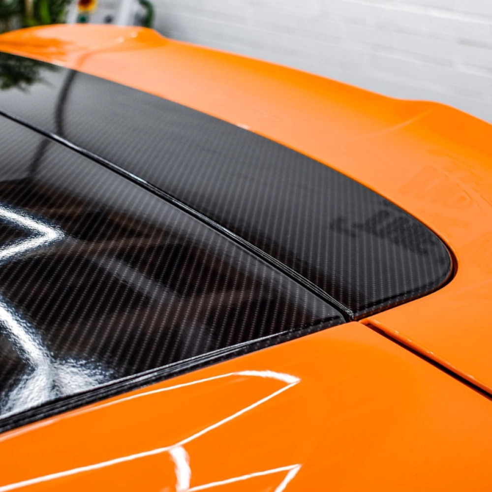 4D Super Gloss Carbon Fiber Black Car Vinyl Wrap 