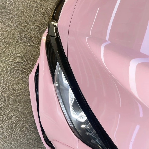 Super Gloss Pale Pink Car Vinyl Wrap