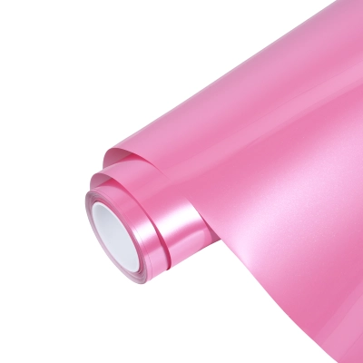 Gloss Metal Paint Shell Pink Car Vinyl Wrap 01