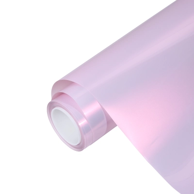 Gloss Metallic Pink to White Car Vinyl Wrap  01