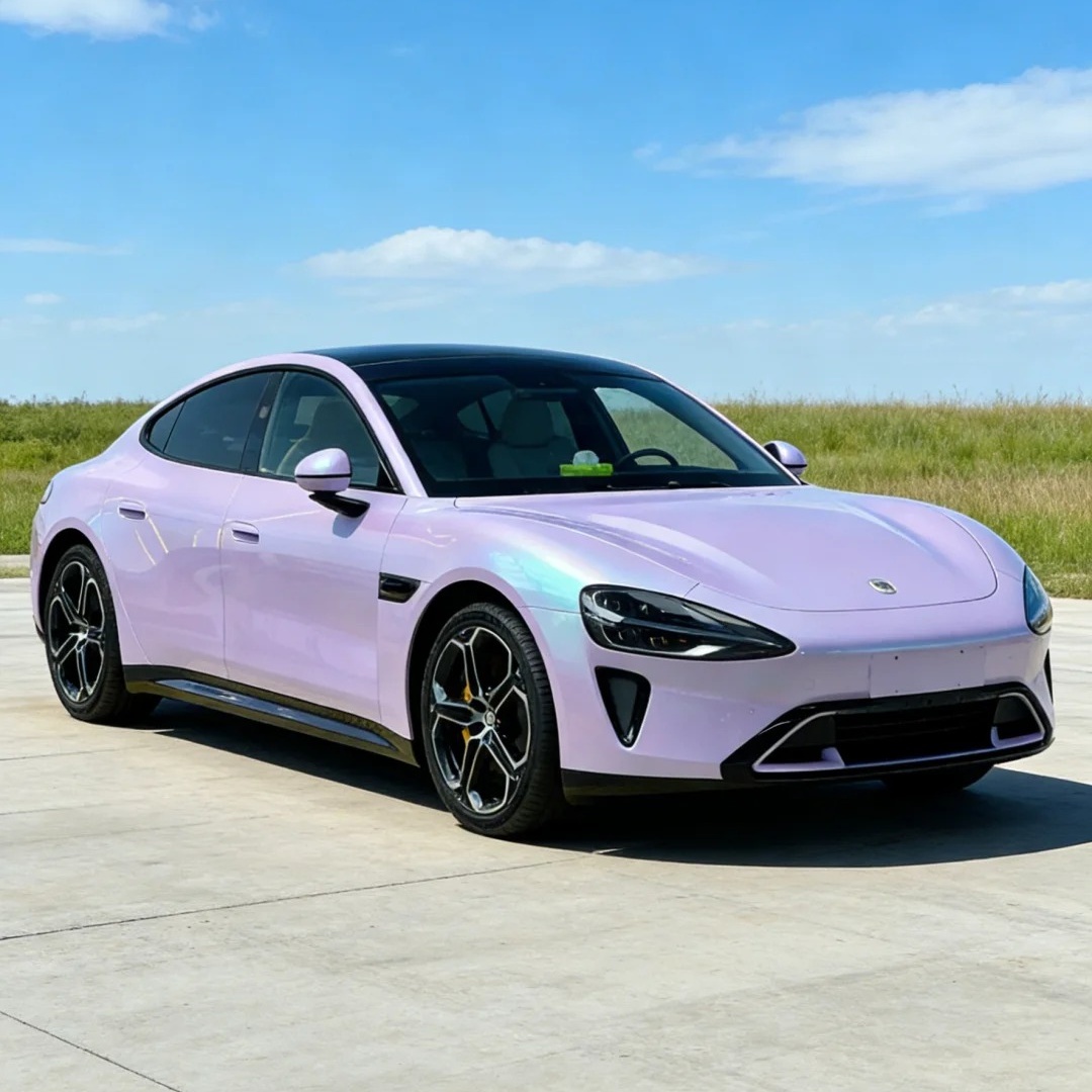 PET Bluish Peach Pink Car Vinyl Wrap