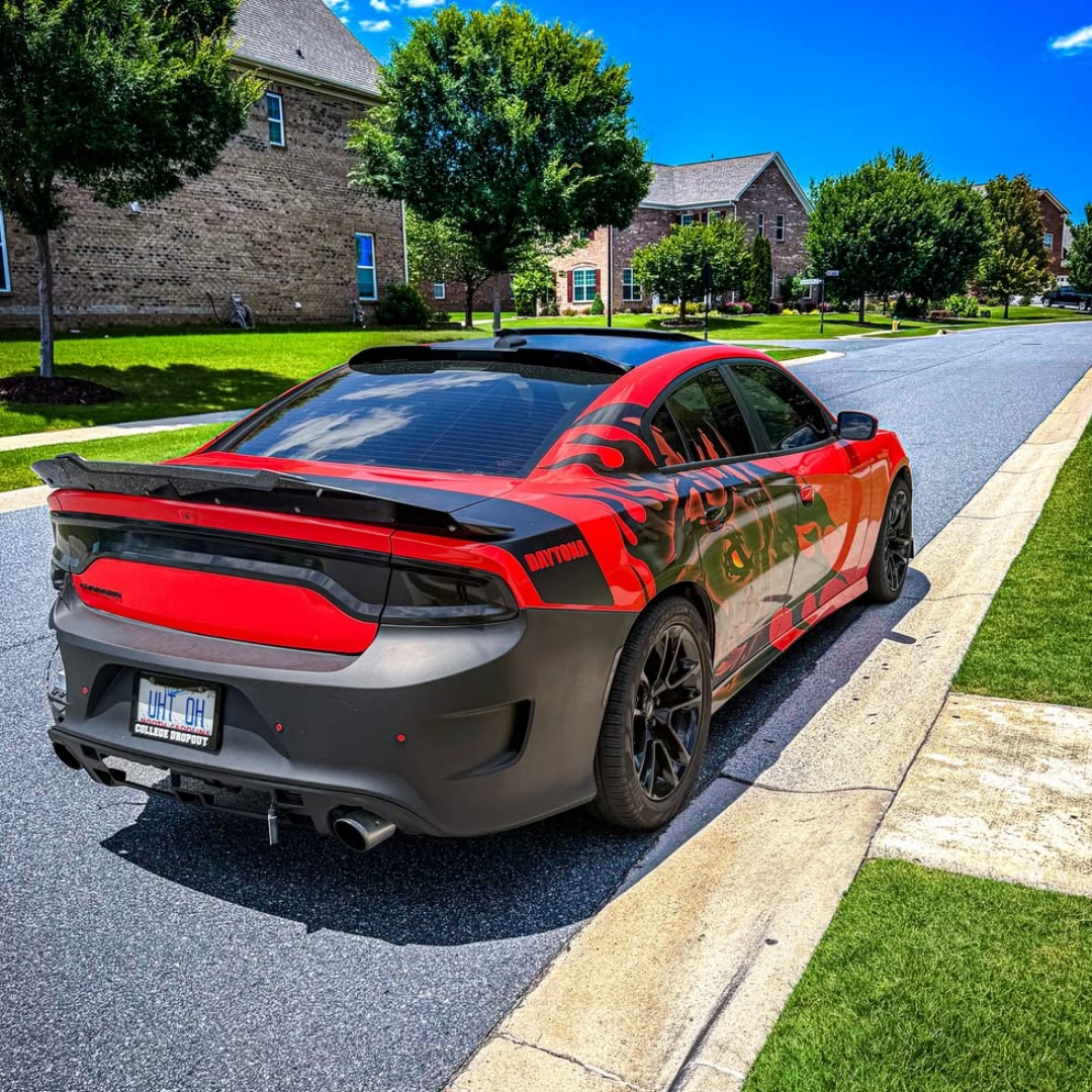 Hellcat Red Customized Car Vinyl Wrap