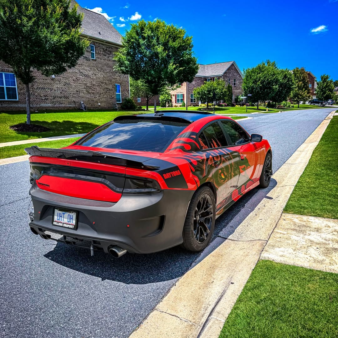 Hellcat Red Customized Car Vinyl Wrap