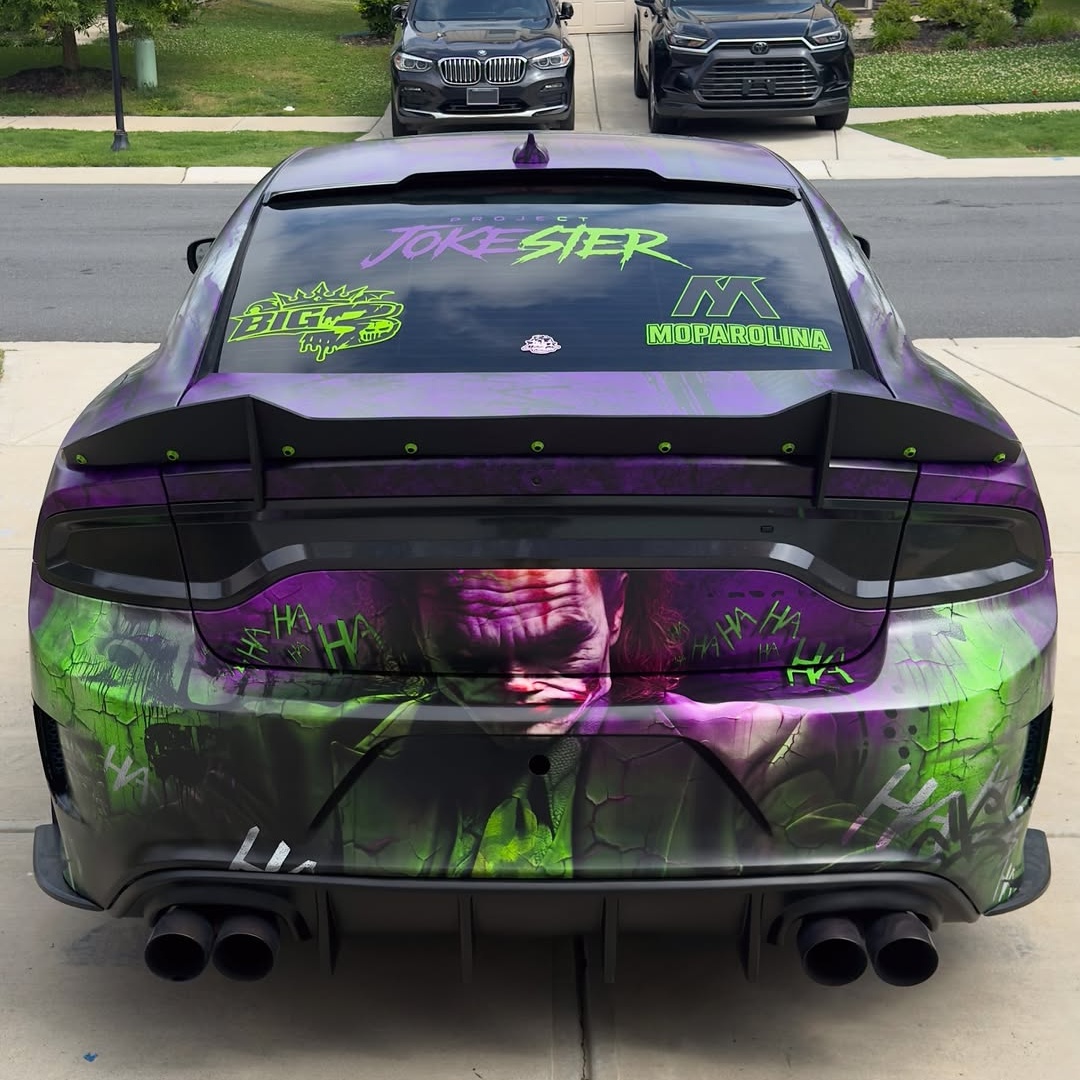 Purple Joker Customized Car Vinyl Wrap