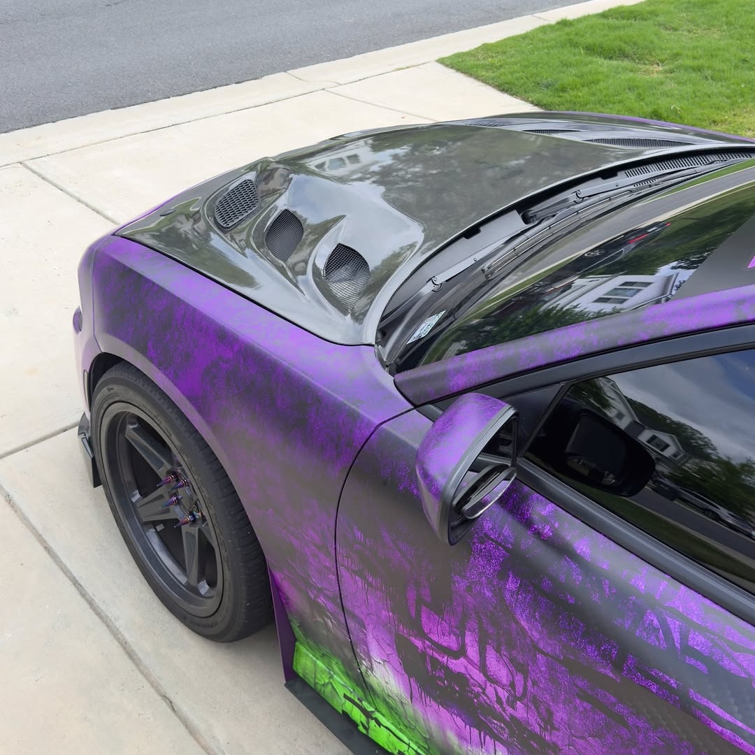 Purple Joker Customized Car Vinyl Wrap