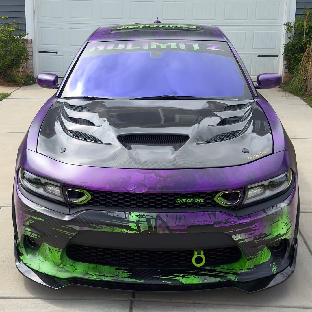 Purple Joker Customized Car Vinyl Wrap