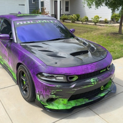 Purple Joker Customized Car Vinyl Wrap 01