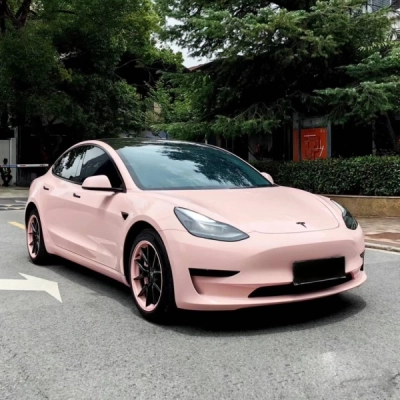 TPU Glossy Baby Pink Paint Protection Film 02