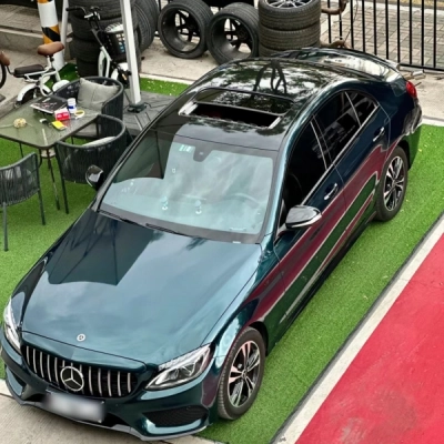 TPU Glossy Metallic Midnight Green Paint Protection Film 02