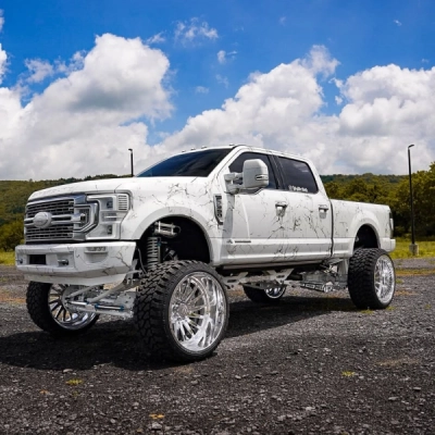 White Marble Pattern Truck Customized Car Vinyl Wrap 01