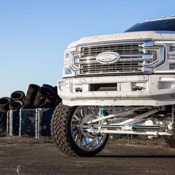 White Marble Pattern Truck Customized Car Vinyl Wrap