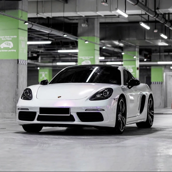 Gloss White Purple Car Vinyl Wrap