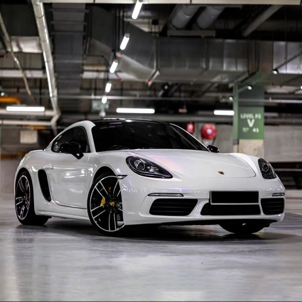 Gloss White Purple Car Vinyl Wrap