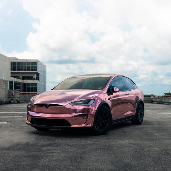 Gloss Rose Gold Mirror Chrome Car Vinyl Wrap