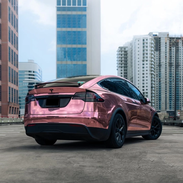 Gloss Rose Gold Mirror Chrome Car Vinyl Wrap