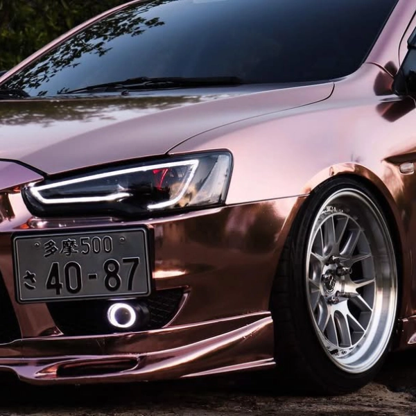 Gloss Rose Gold Mirror Chrome Car Vinyl Wrap