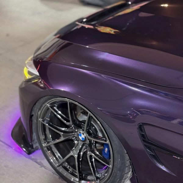 PET Gloss Galaxy Flash Purple Car Vinyl Wrap