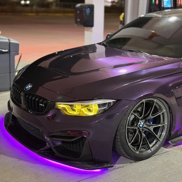 PET Gloss Galaxy Flash Purple Car Vinyl Wrap