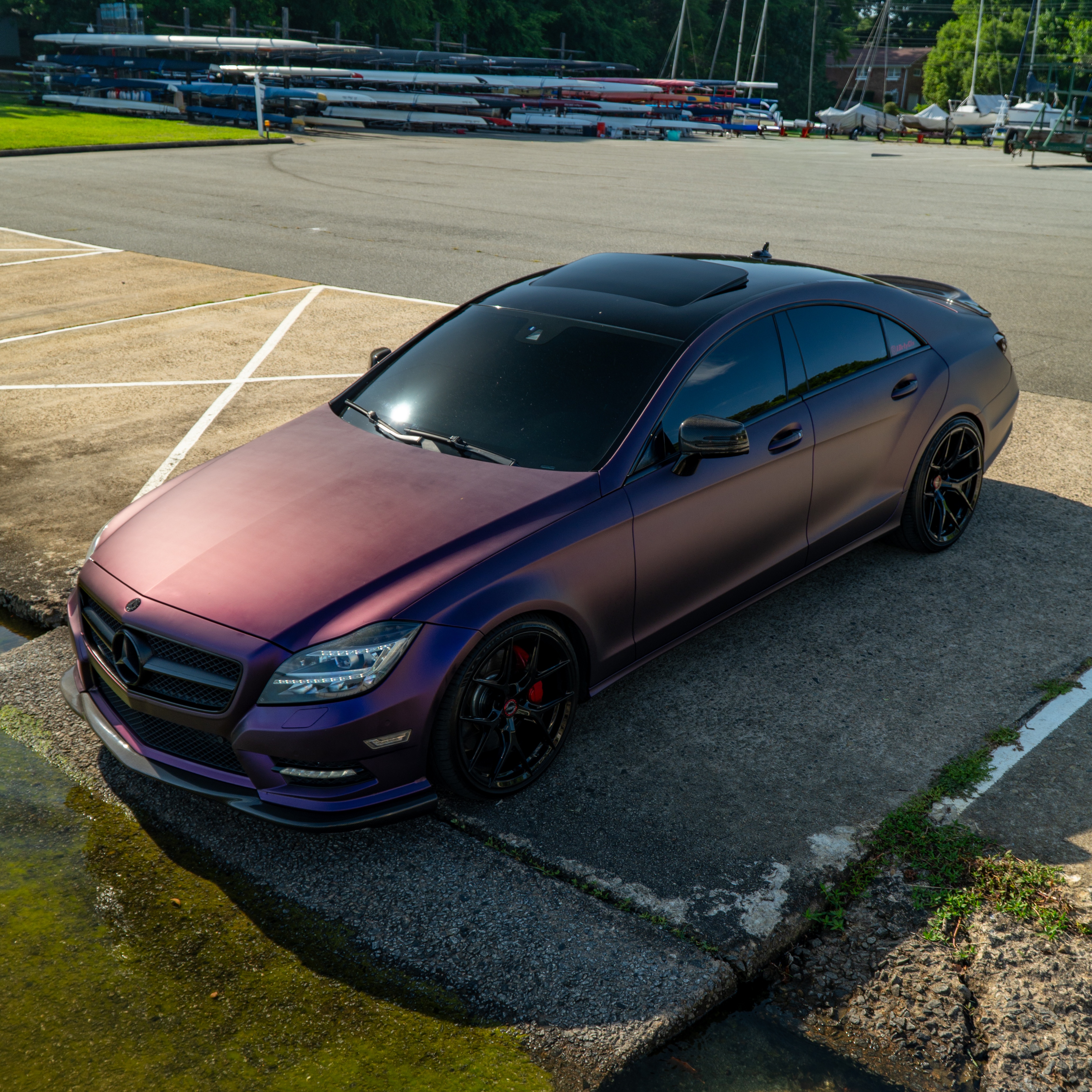 PET Matte Metallic Purple Car Vinyl Wrap