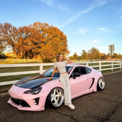 Super Gloss Pale Pink Car Vinyl Wrap 02