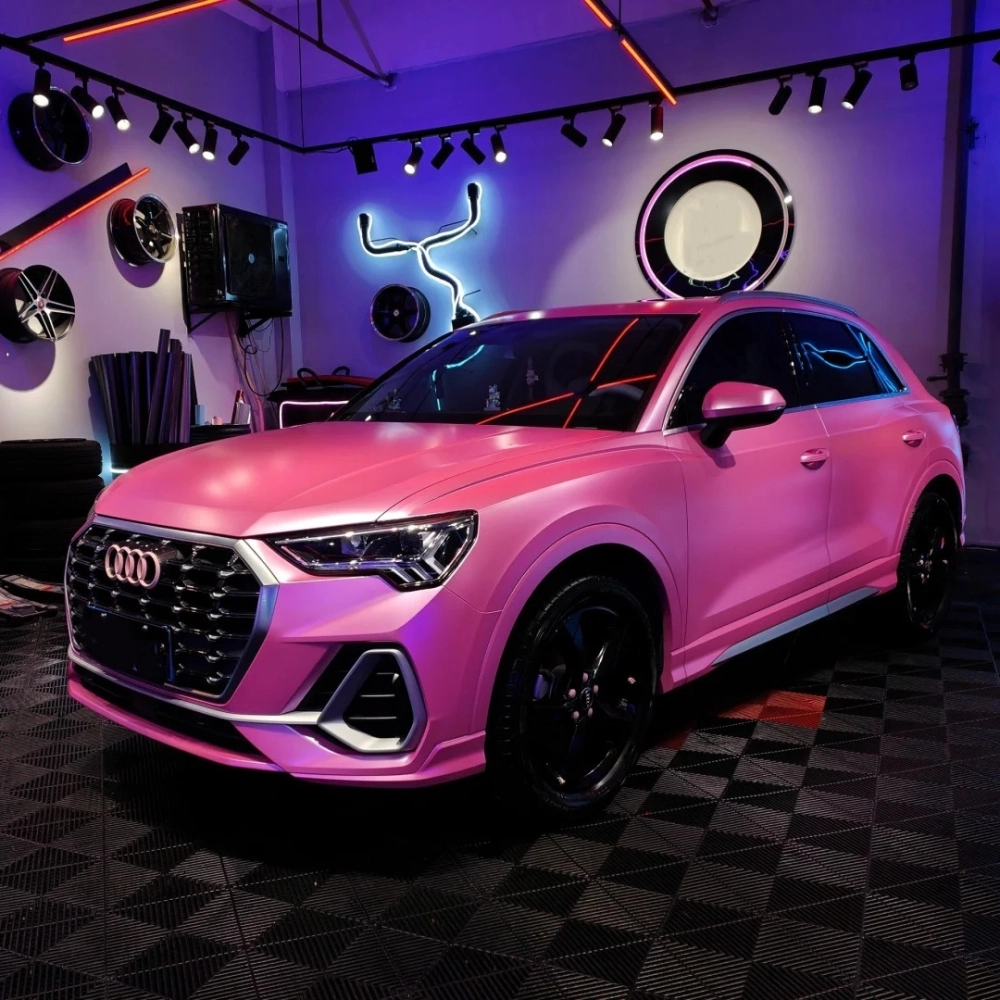 Matte Pure Metal Princess Pink Car Vinyl Wrap