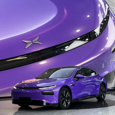 PET Magic Gold Purple Car Vinyl Wrap 02