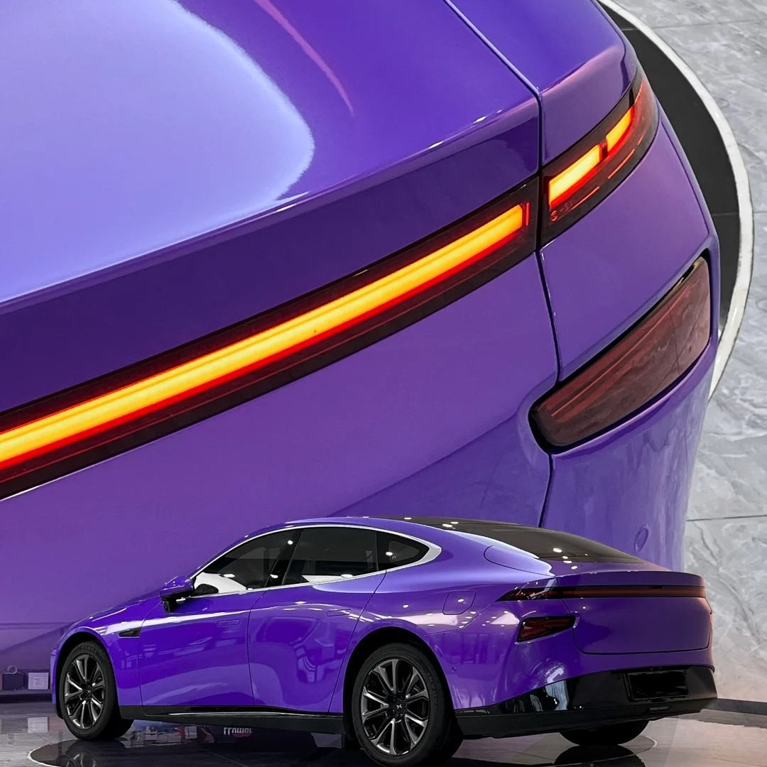 PET Magic Gold Purple Car Vinyl Wrap