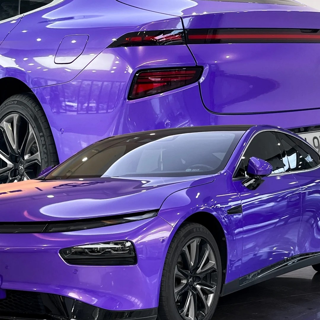 PET Magic Gold Purple Car Vinyl Wrap