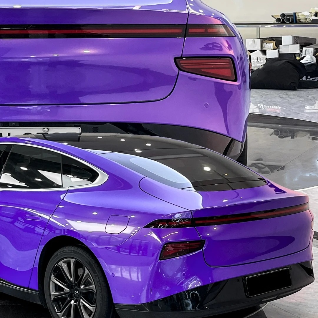 PET Magic Gold Purple Car Vinyl Wrap