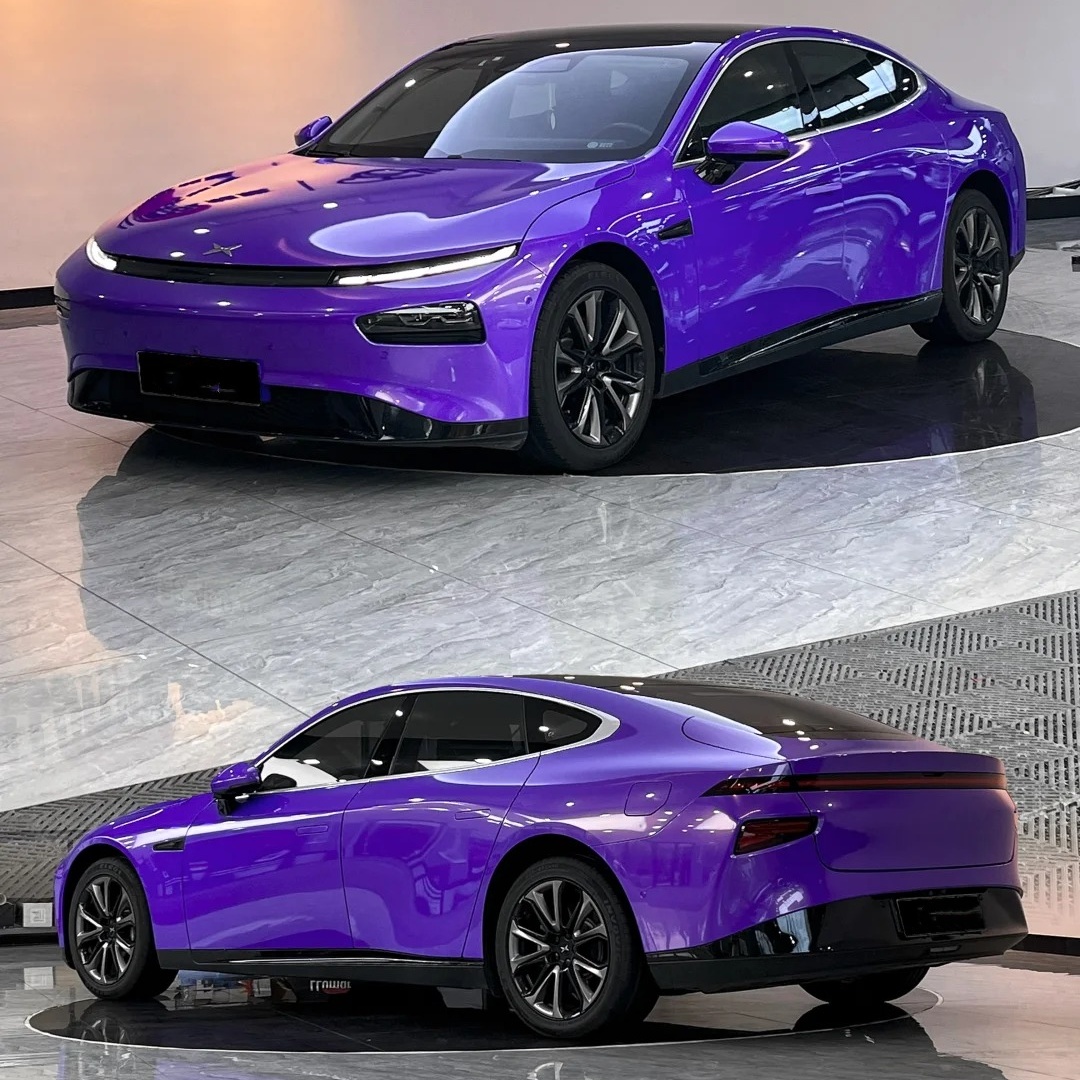 PET Magic Gold Purple Car Vinyl Wrap