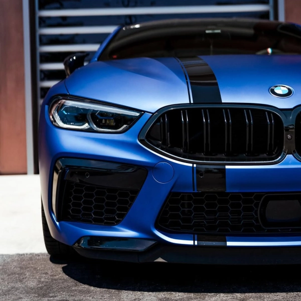 PET Satin Blue Car Vinyl Wrap