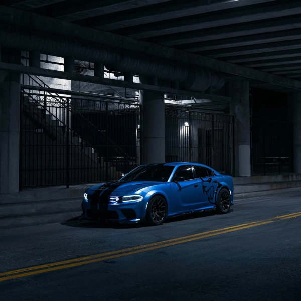 PET Satin Blue Car Vinyl Wrap