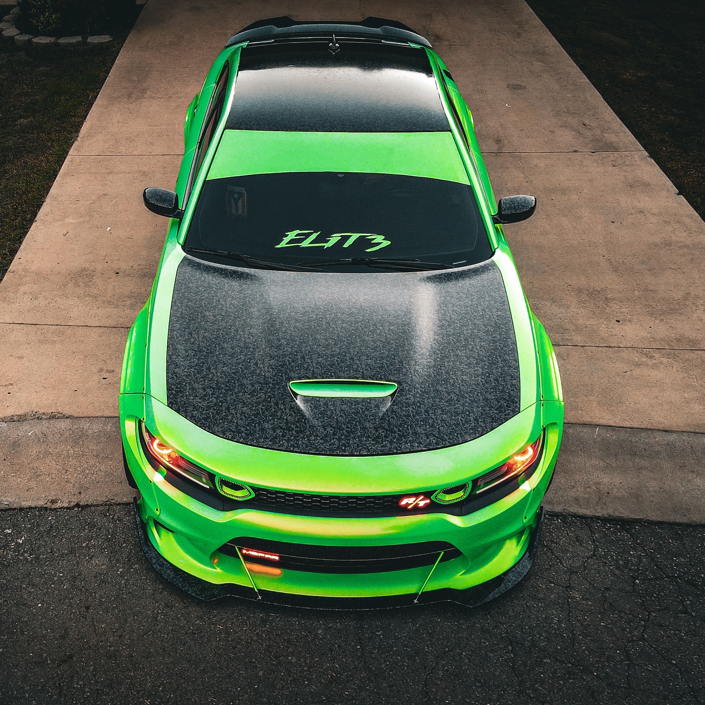 PET Gloss Magic Gold Green Car Vinyl Wrap