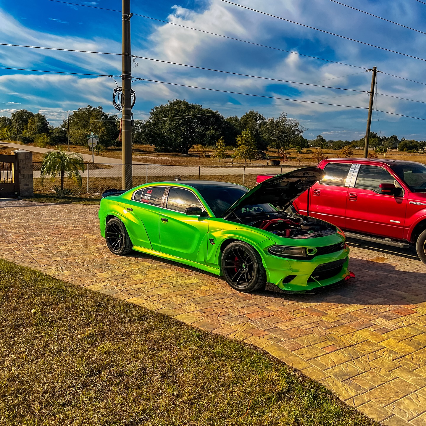 PET Gloss Magic Gold Green Car Vinyl Wrap