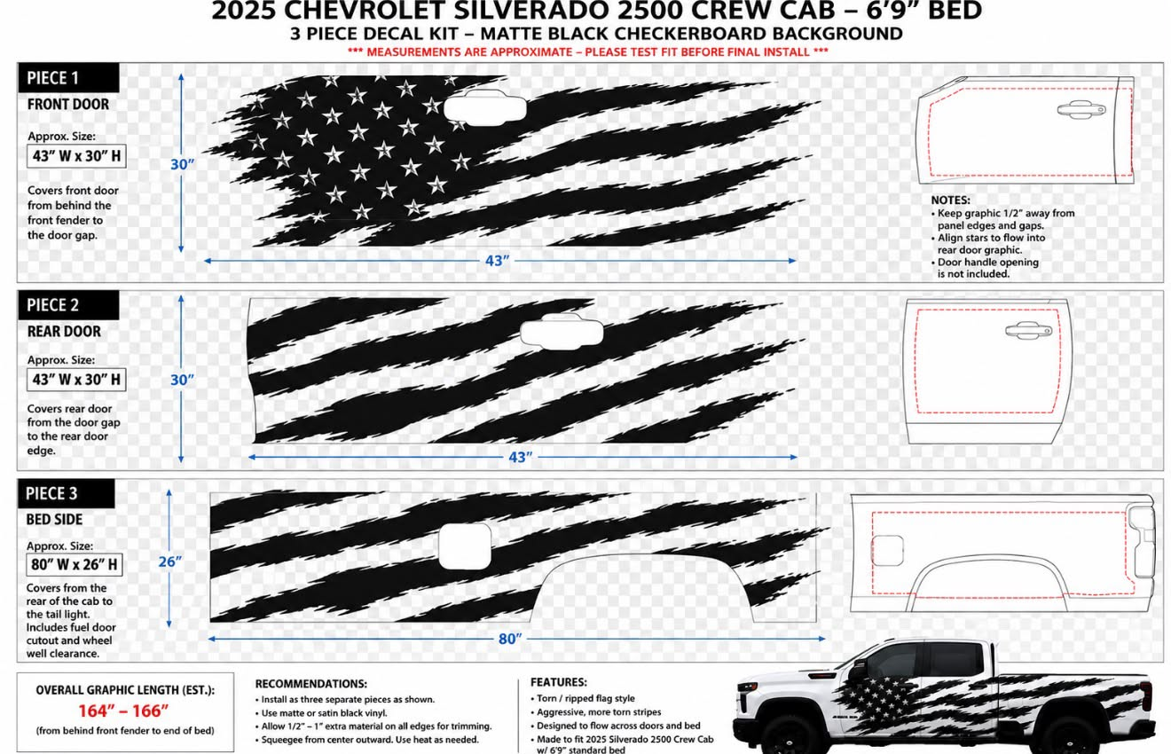 Flag Stickers Customized Car Vinyl Wrap