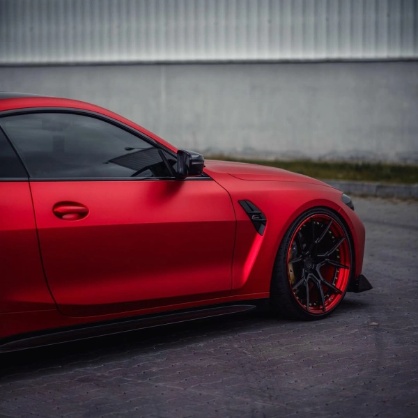 PET Satin Chrome Red Car Vinyl Wrap