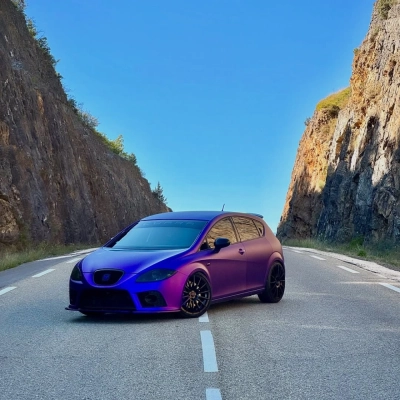 PET Satin Chrome Purple Car Vinyl Wrap 02