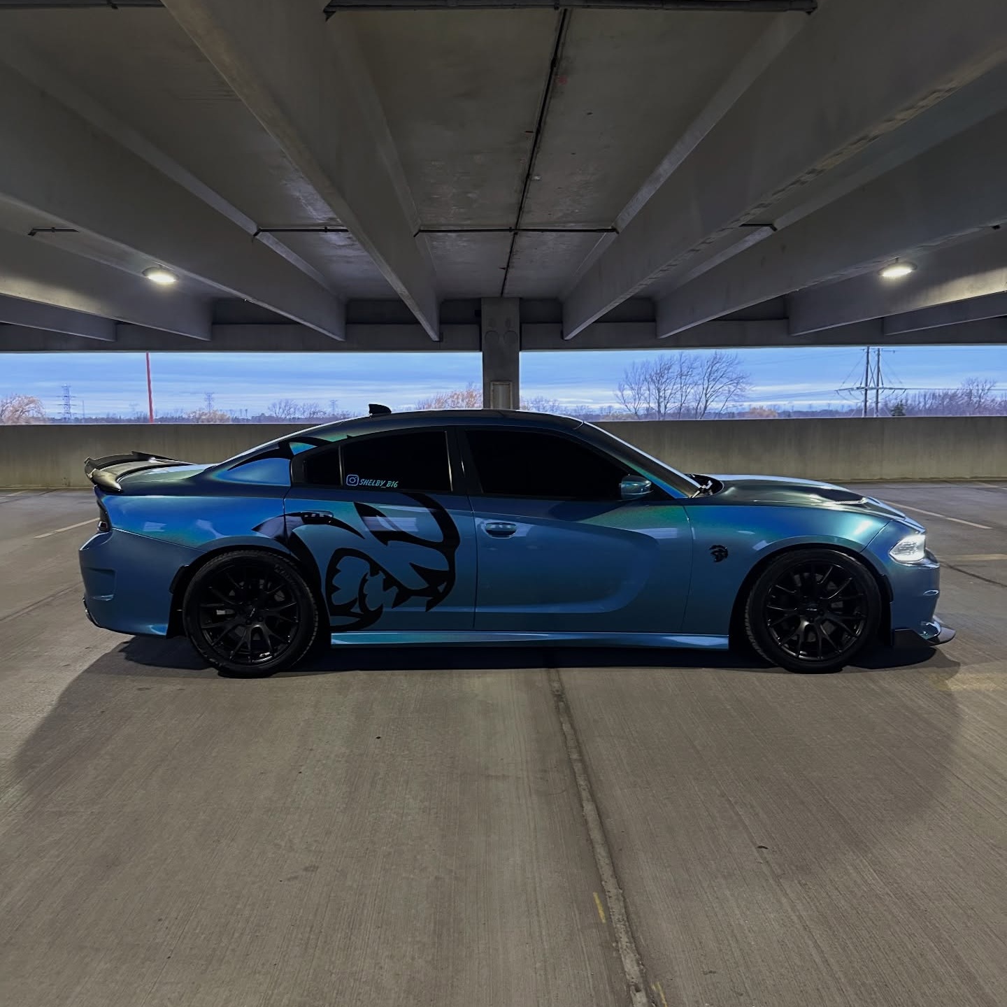Glossy Laser Blue Car Vinyl Wrap