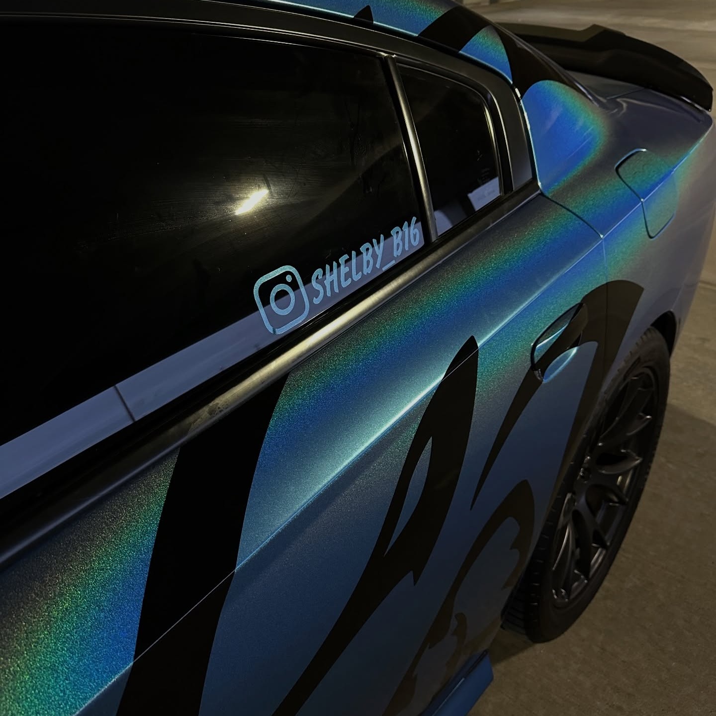 Glossy Laser Blue Car Vinyl Wrap