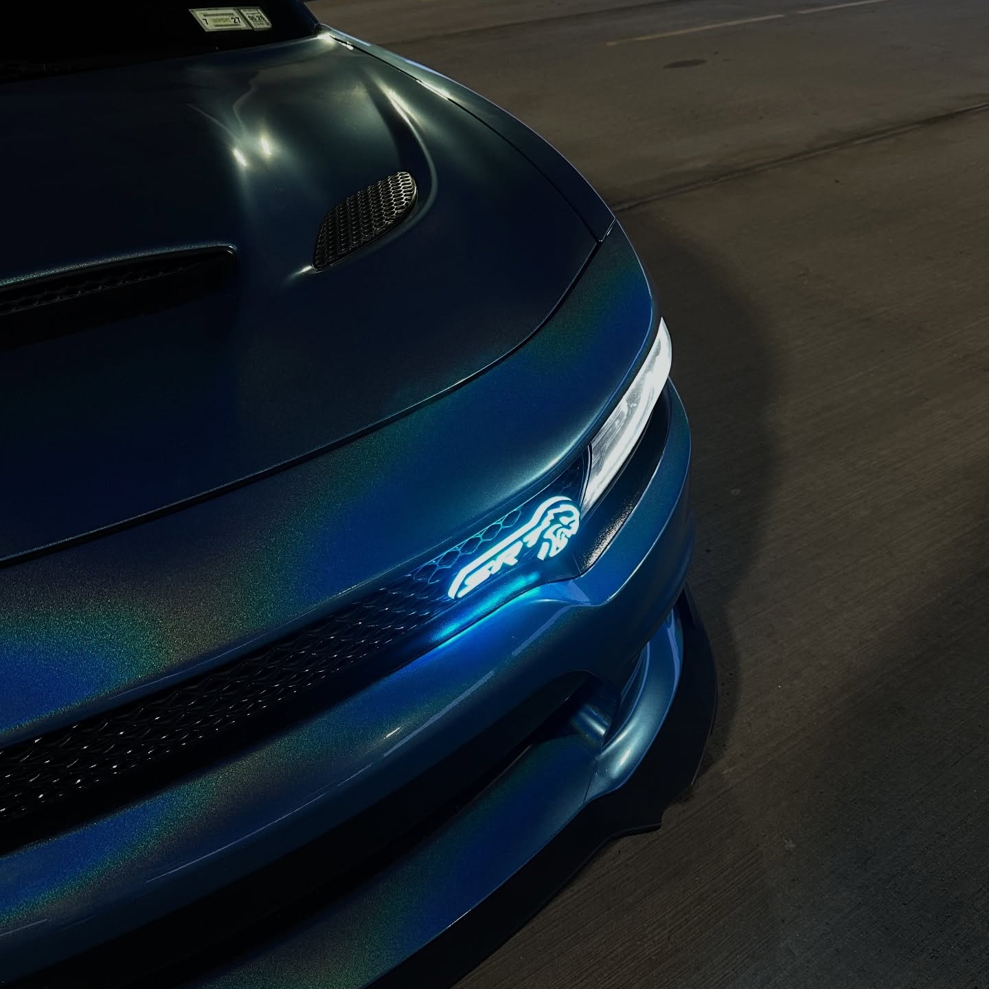 Glossy Laser Blue Car Vinyl Wrap