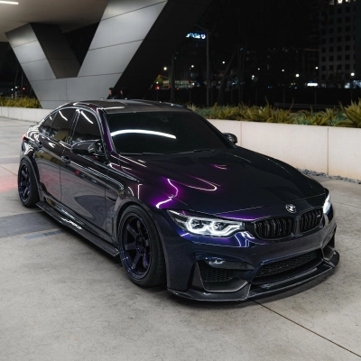 PET Gloss Ghost Midnight Purple Car Vinyl Wrap 01