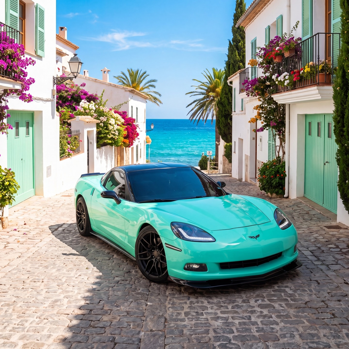 Porsche Gloss Mint Green Car Vinyl Wrap