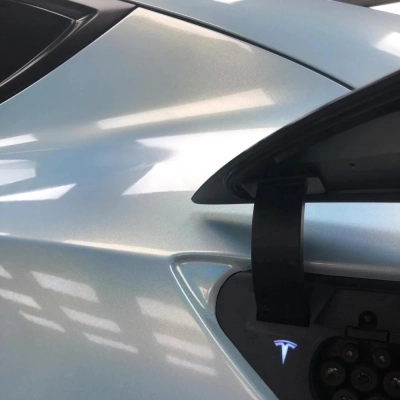 Rainbow Holographic Ocean Blue Car Vinyl Wrap 02
