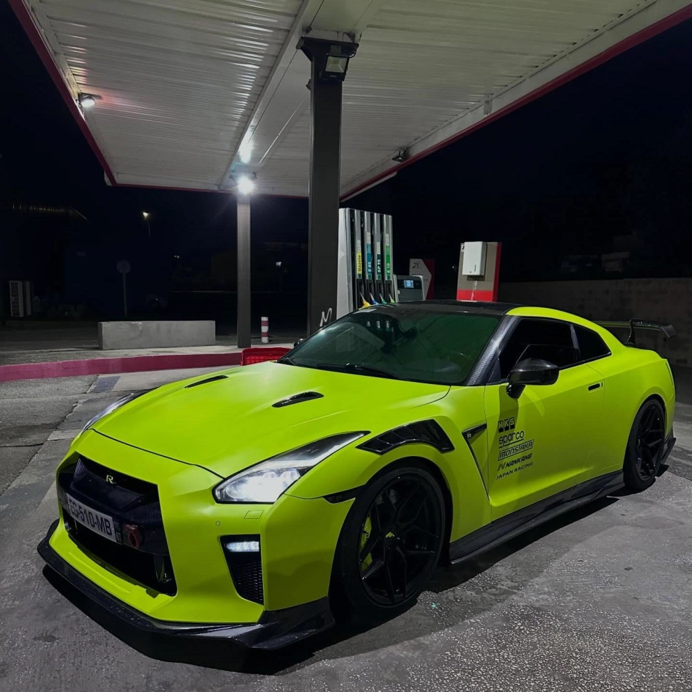 Super Matte Fluorescent Yellow Car Vinyl Wrap 