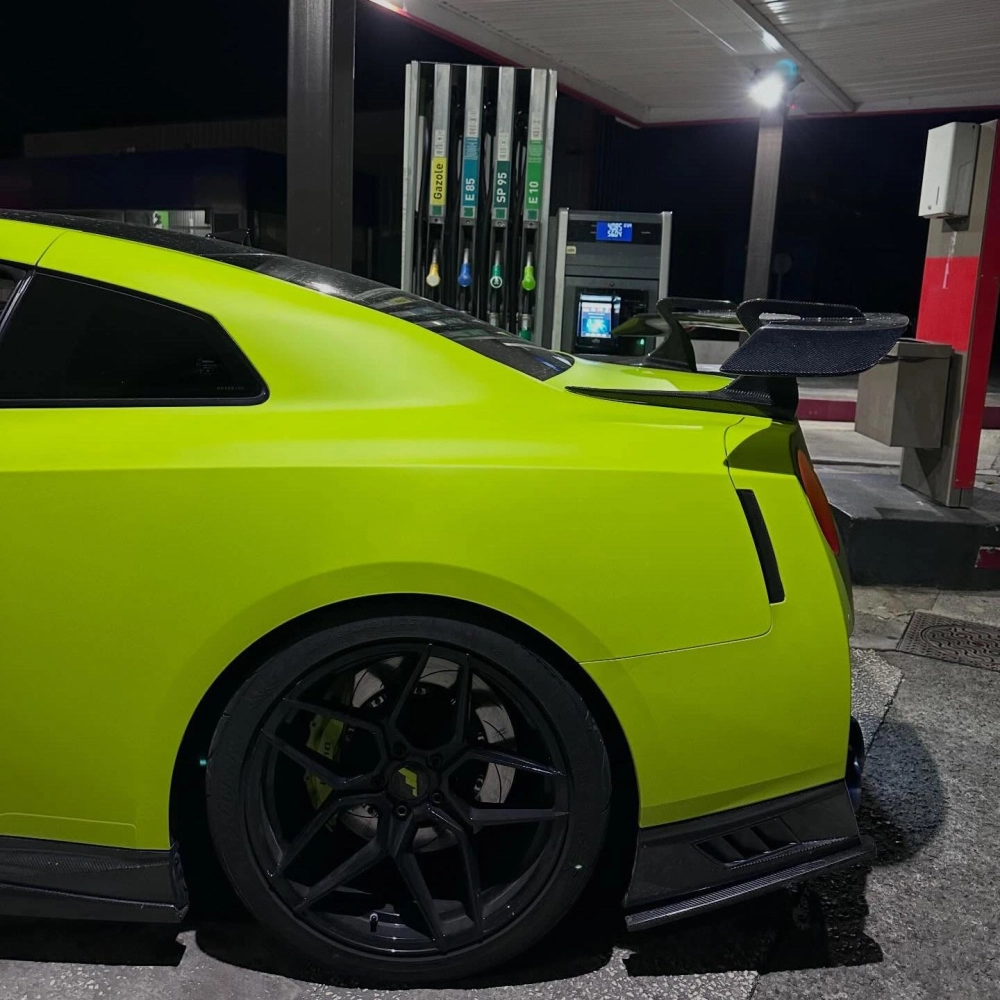Super Matte Fluorescent Yellow Car Vinyl Wrap 