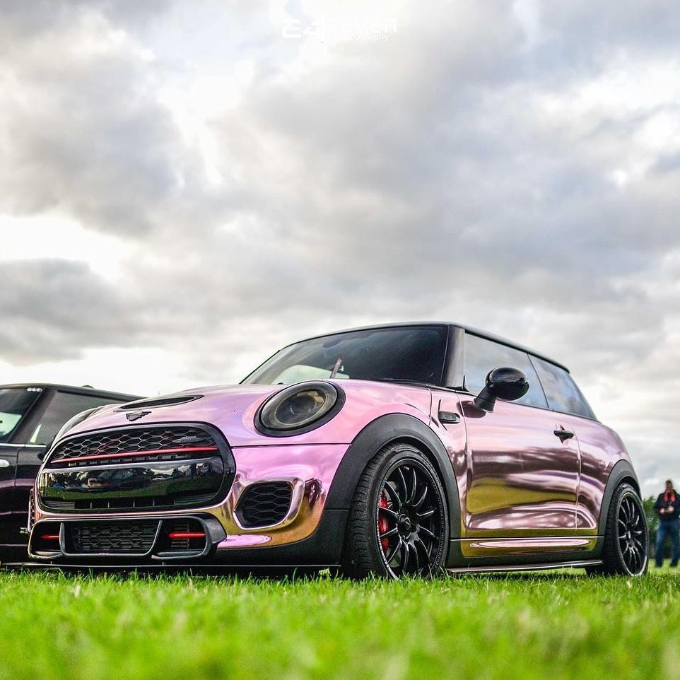 PET Gloss Rose Gold Mirror Chrome Car Vinyl Wrap
